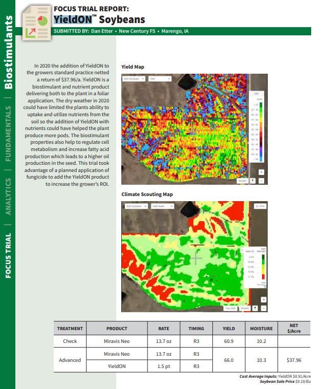 miField Trials Report - YieldOn Soybeans 2